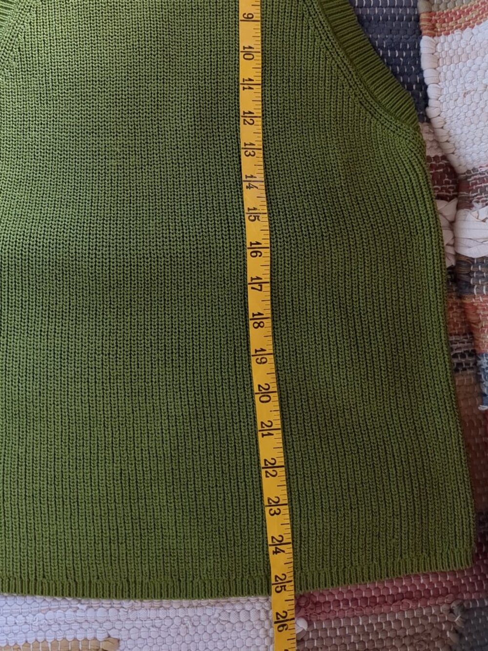Lime Green Knit Sleeveless Top - Picture 5 of 7